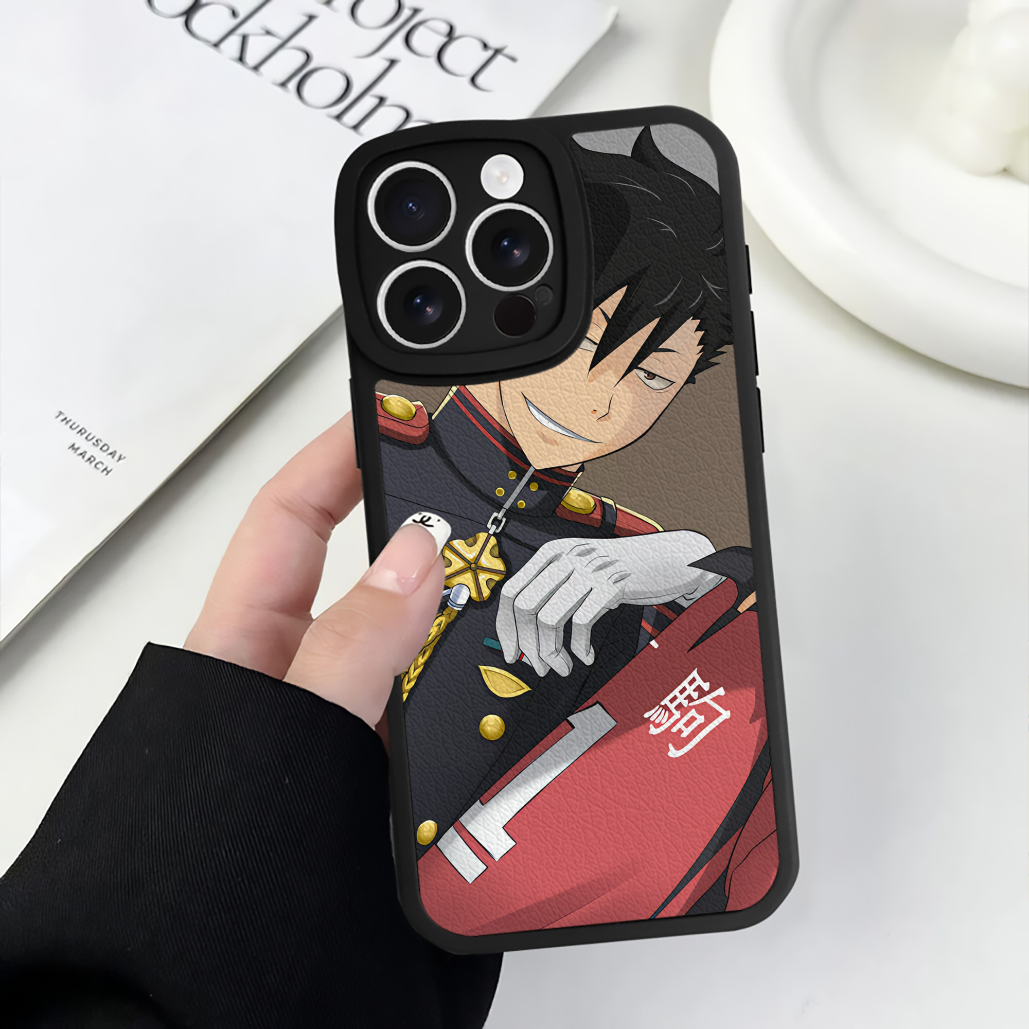 （画像用） ハイキュー!! Haikyu!! 【iPhone 16シリーズ対応】シリコンスマホケース（レザー調） 材質：シリコン